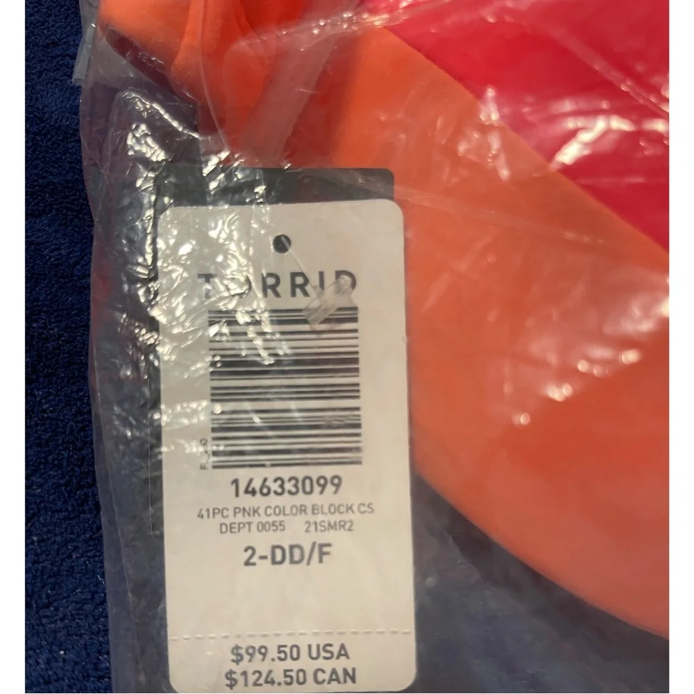 Torrid Underwire Pink Color Block One-Piece Swimsuit NWT SZ 1 DD-DDD/2DD-F - Picture 10 of 14